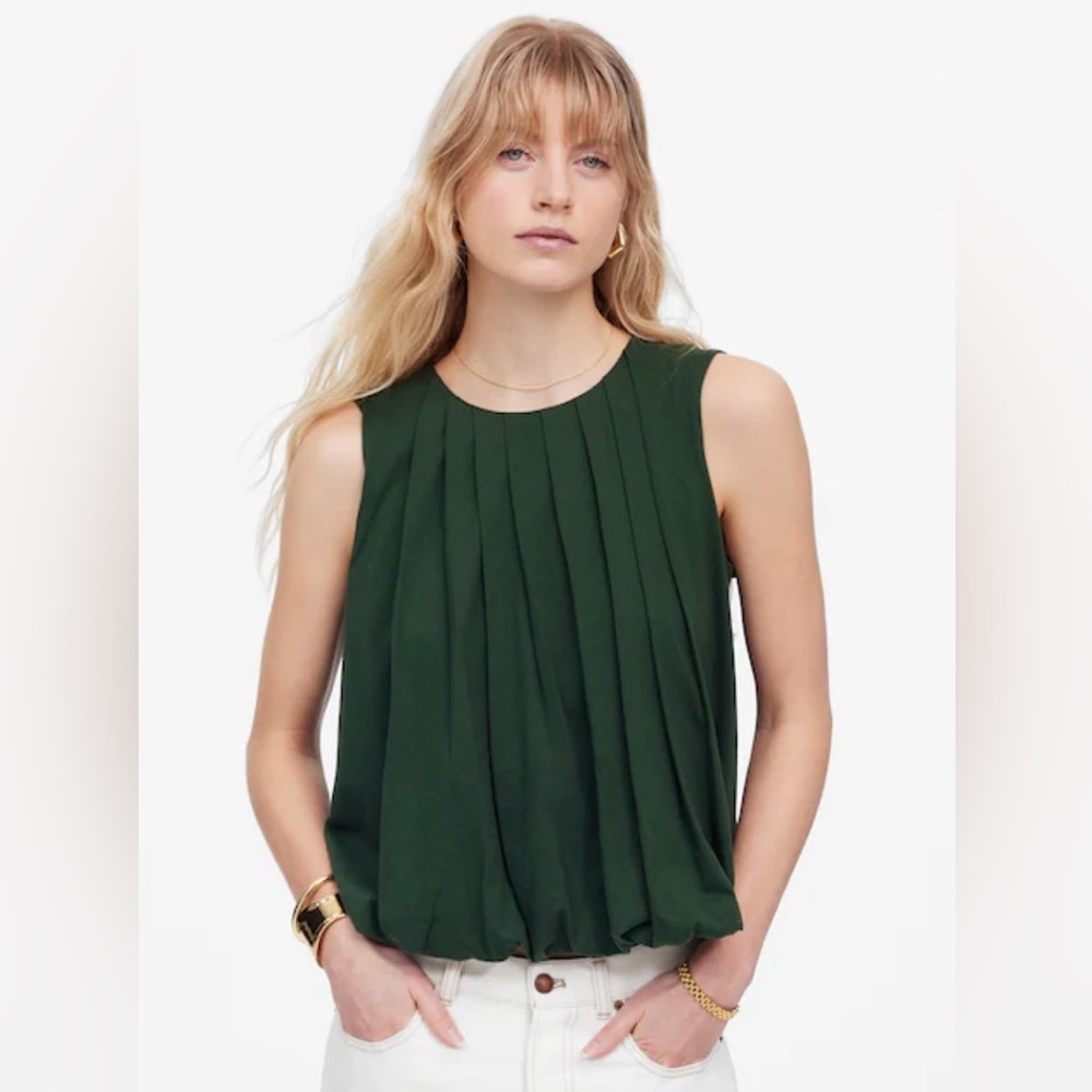 Madewell Sleeveless Pleated Bubble Top